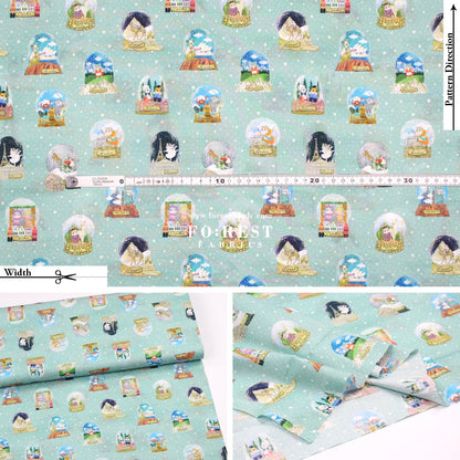 cotton - Magical Snow Globes fabric - FO:REST Fabric 布恩堂Liberty fabrictana lawnjapanese fabricykk zipper