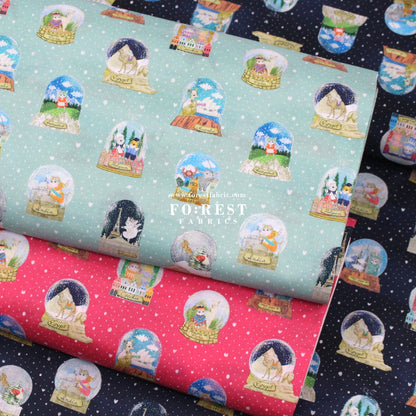 cotton - Magical Snow Globes fabric - FO:REST Fabric 布恩堂Liberty fabrictana lawnjapanese fabricykk zipper