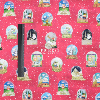 cotton - Magical Snow Globes fabric - FO:REST Fabric 布恩堂Liberty fabrictana lawnjapanese fabricykk zipper