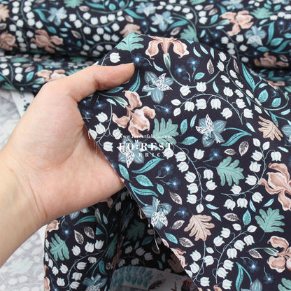 cotton - Meadow Marine - FO:REST Fabric 布恩堂Liberty fabrictana lawnjapanese fabricykk zipper