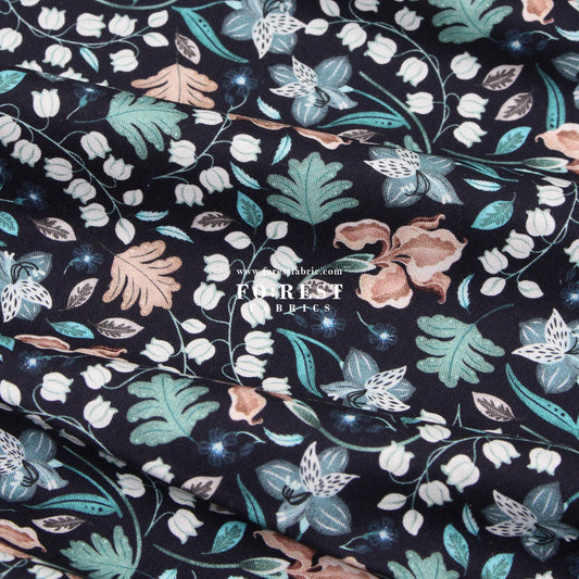 cotton - Meadow Marine - FO:REST Fabric 布恩堂Liberty fabrictana lawnjapanese fabricykk zipper