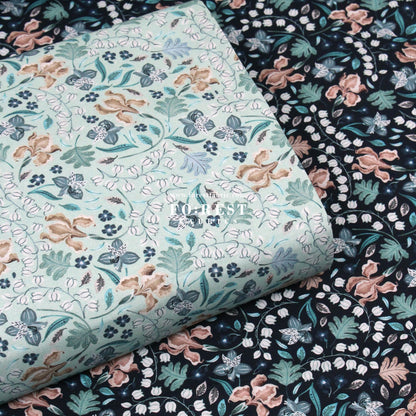 cotton - Meadow Mint - FO:REST Fabric 布恩堂Liberty fabrictana lawnjapanese fabricykk zipper