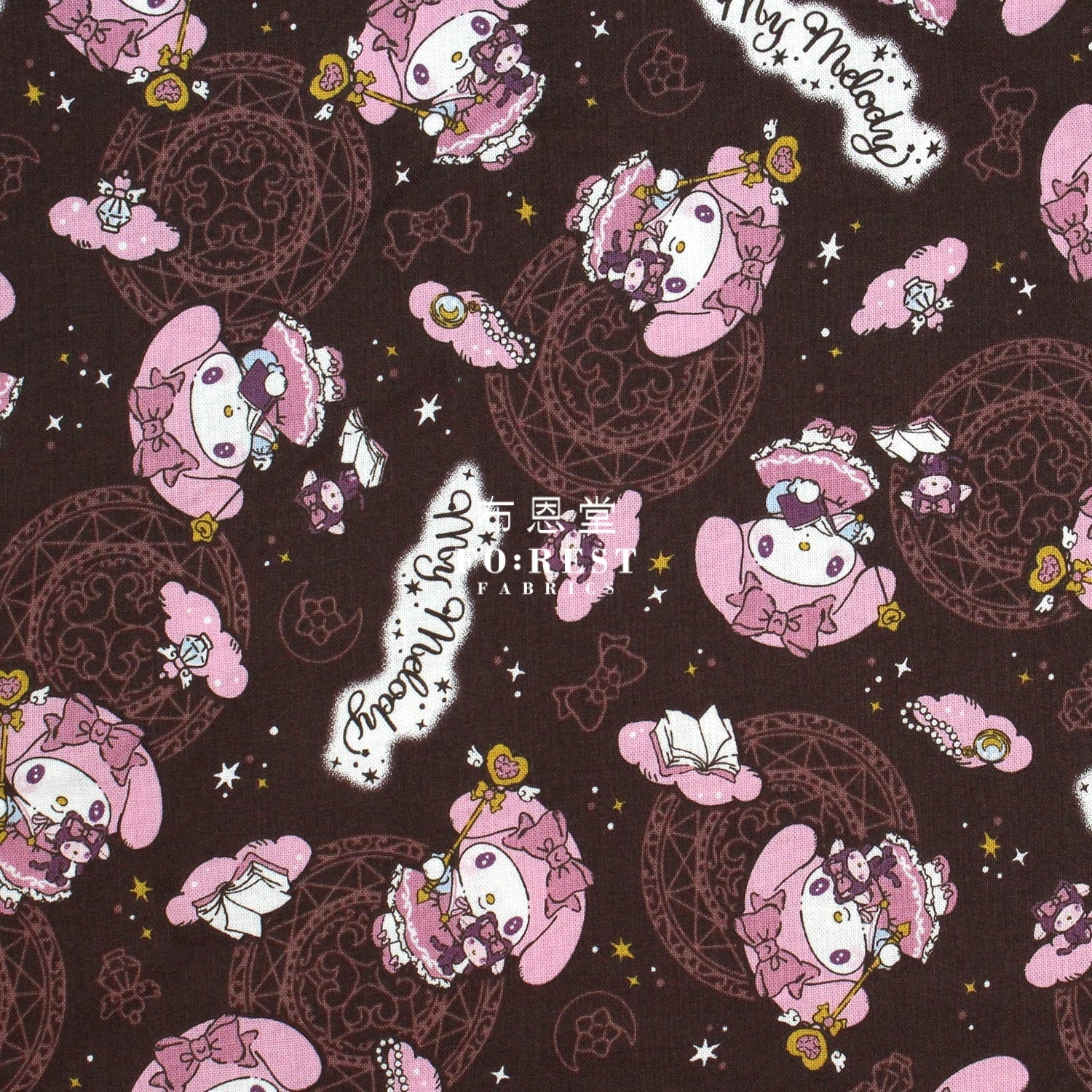 cotton - Melody fabric DarkBrown(member) - FO:REST Fabric 布恩堂Liberty fabrictana lawnjapanese fabricykk zipper