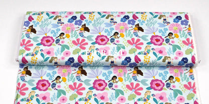 cotton - Mermaid Flower fabric - FO:REST Fabric 布恩堂Liberty fabrictana lawnjapanese fabricykk zipper