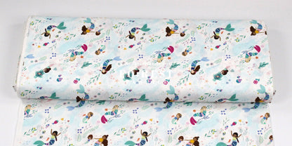 cotton - Mermaid Sea fabric - FO:REST Fabric 布恩堂Liberty fabrictana lawnjapanese fabricykk zipper