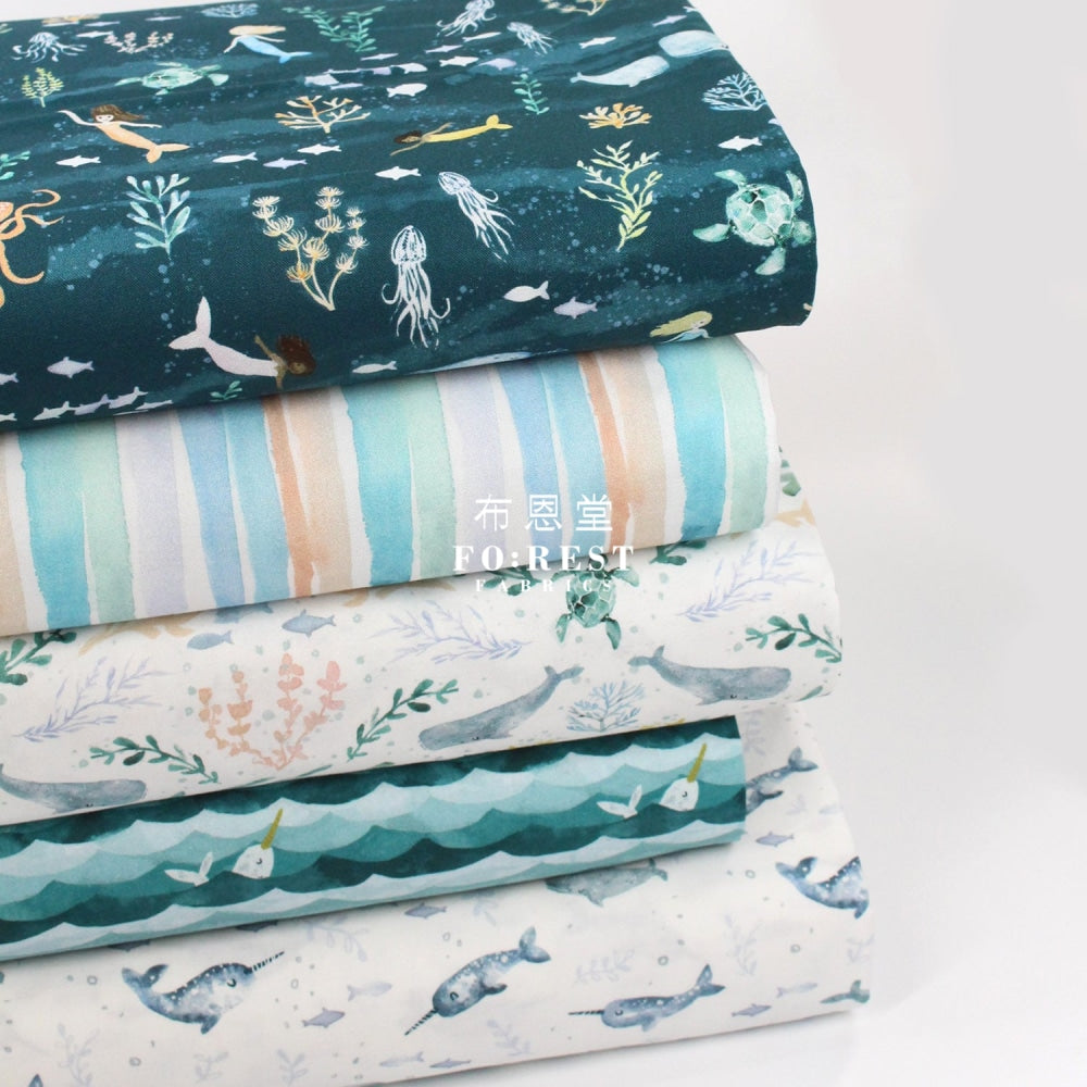Cotton - Mermaid Stripe Fabric