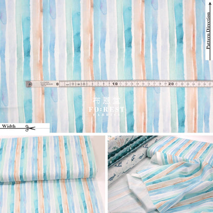 Cotton - Mermaid Stripe Fabric