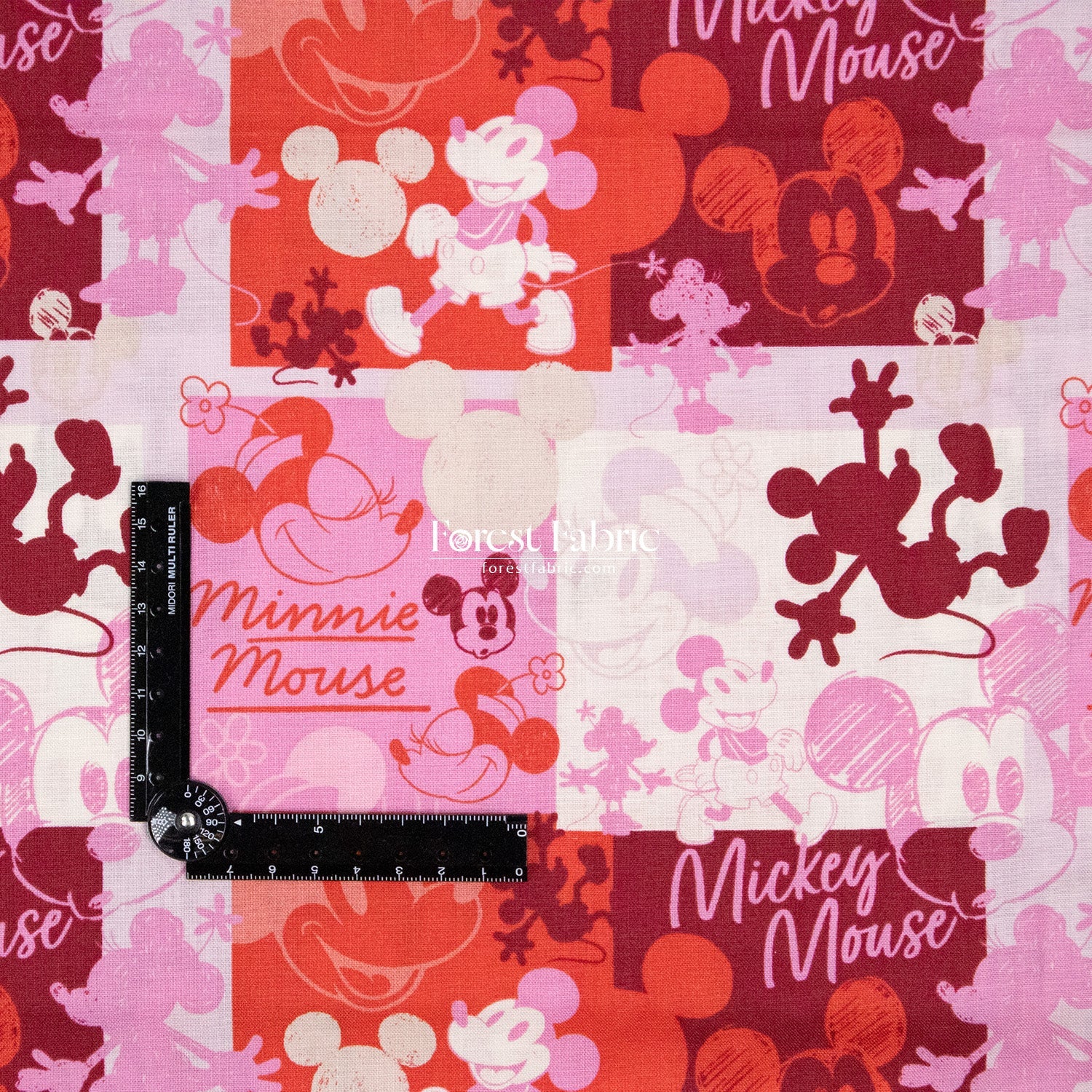 cotton - mickey and minnie fabric - FO:REST Fabric 布恩堂Liberty fabrictana lawnjapanese fabricykk zipper