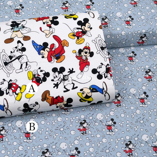 cotton - mickey and minnie fabric - FO:REST Fabric 布恩堂Liberty fabrictana lawnjapanese fabricykk zipper