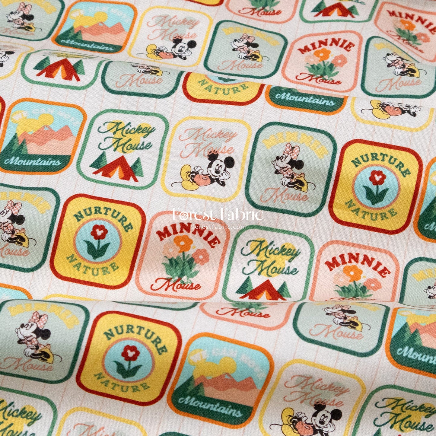 cotton - mickey and minnie fabric - FO:REST Fabric 布恩堂Liberty fabrictana lawnjapanese fabricykk zipper