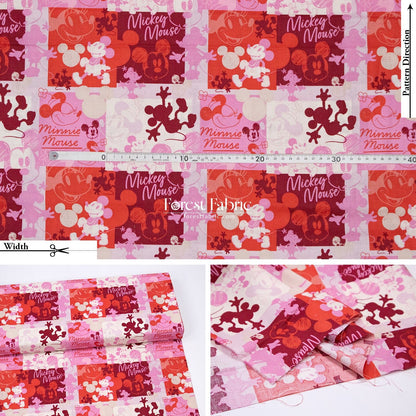 cotton - mickey and minnie fabric - FO:REST Fabric 布恩堂Liberty fabrictana lawnjapanese fabricykk zipper