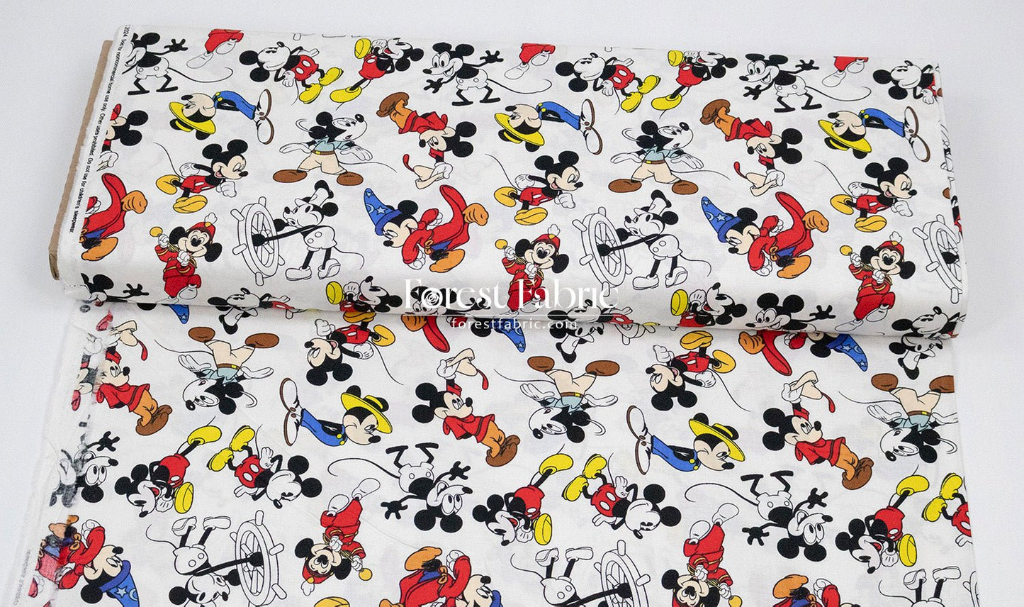 cotton - mickey and minnie fabric - FO:REST Fabric 布恩堂Liberty fabrictana lawnjapanese fabricykk zipper