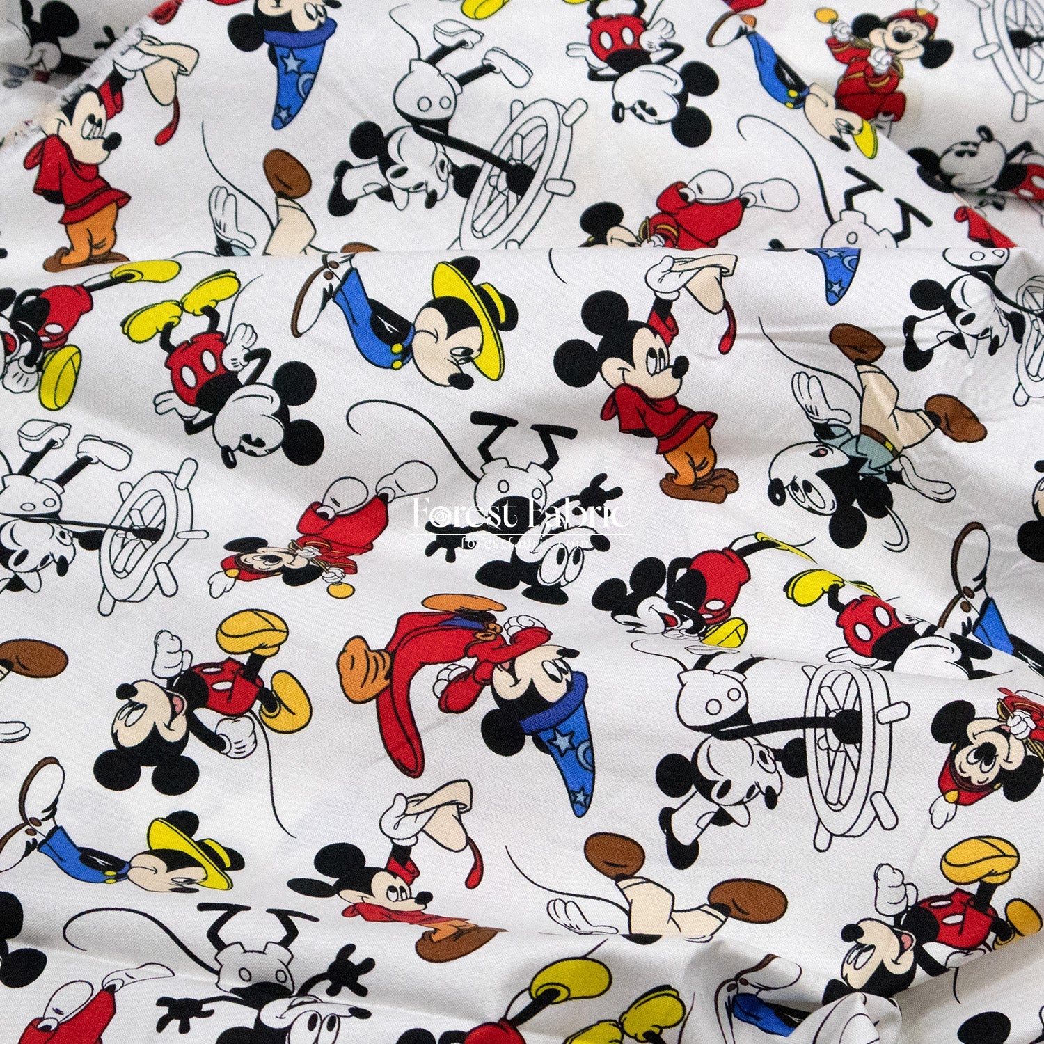 cotton - mickey and minnie fabric - FO:REST Fabric 布恩堂Liberty fabrictana lawnjapanese fabricykk zipper