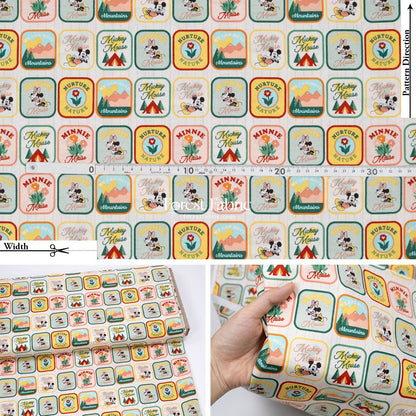 cotton - mickey and minnie fabric - FO:REST Fabric 布恩堂Liberty fabrictana lawnjapanese fabricykk zipper