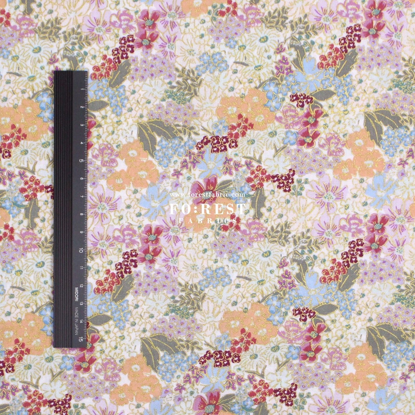 cotton - Mimi Metallic fabric - FO:REST Fabric 布恩堂Liberty fabrictana lawnjapanese fabricykk zipper
