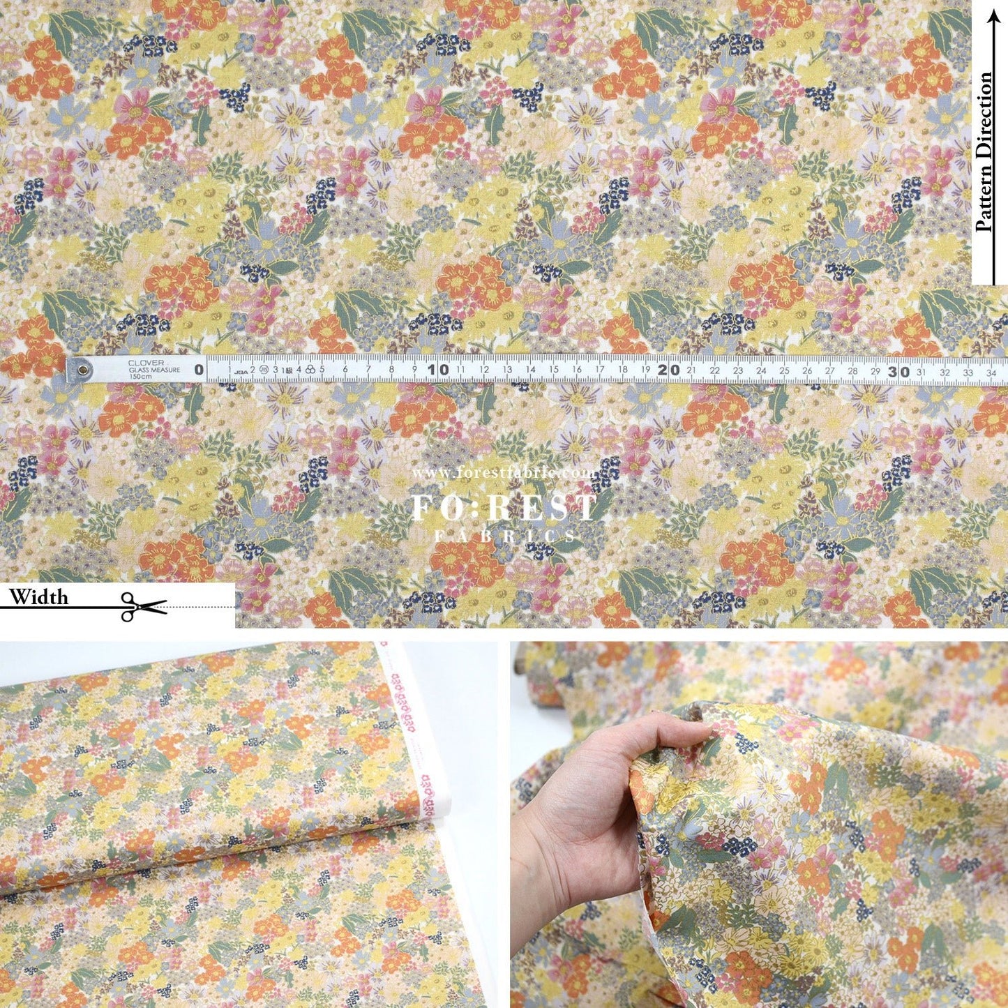 cotton - Mimi Metallic fabric - FO:REST Fabric 布恩堂Liberty fabrictana lawnjapanese fabricykk zipper