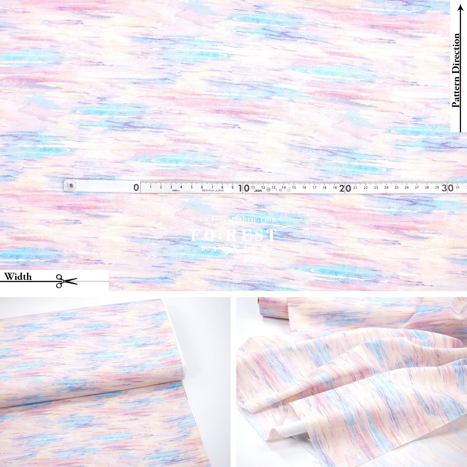 cotton - Morningmoon Sky fabric - FO:REST Fabric 布恩堂Liberty fabrictana lawnjapanese fabricykk zipper