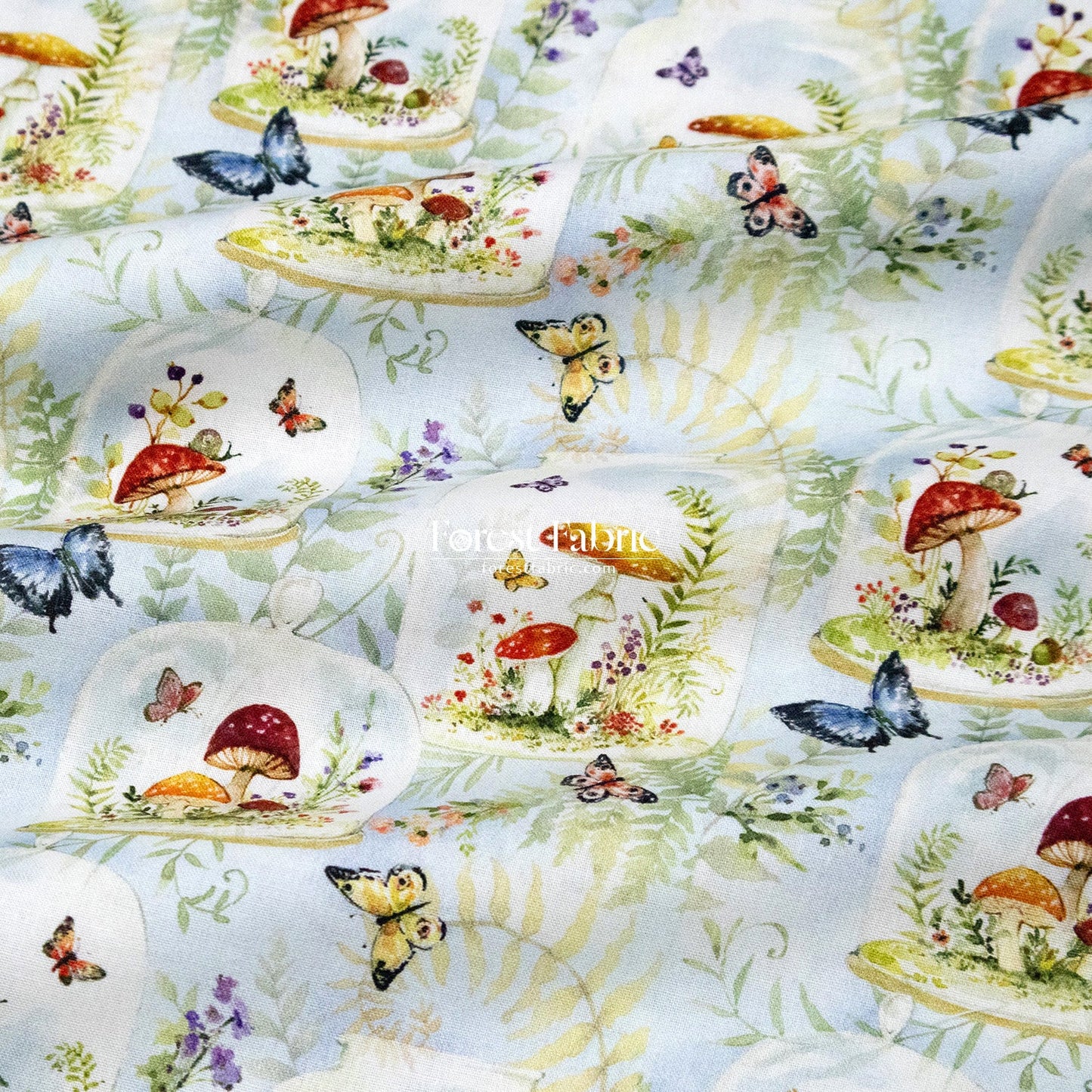 cotton - Mushroom fabric - FO:REST Fabric 布恩堂Liberty fabrictana lawnjapanese fabricykk zipper
