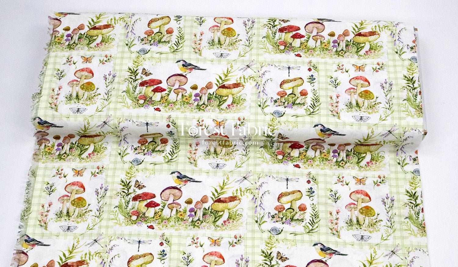 cotton - Mushroom fabric - FO:REST Fabric 布恩堂Liberty fabrictana lawnjapanese fabricykk zipper