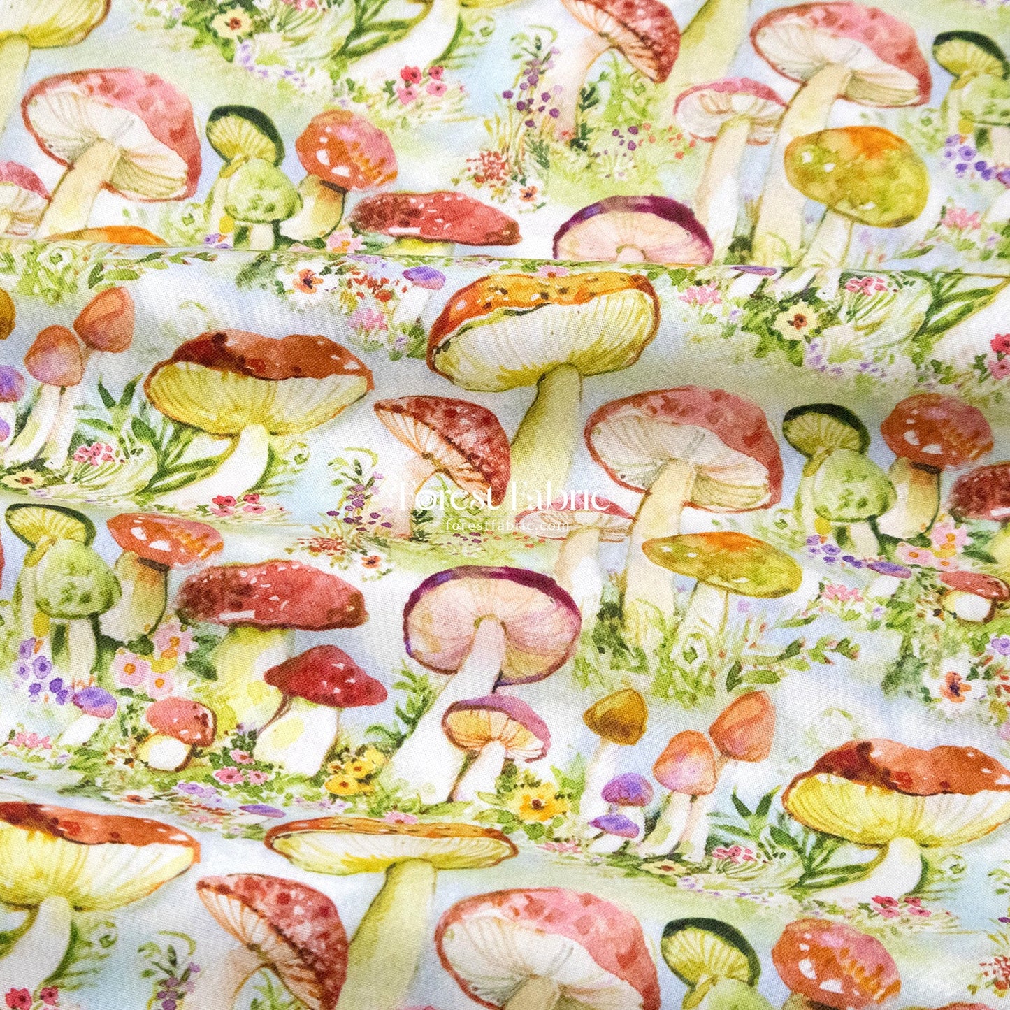 cotton - Mushroom fabric - FO:REST Fabric 布恩堂Liberty fabrictana lawnjapanese fabricykk zipper