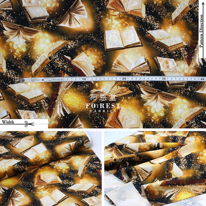 cotton - Mystic Library Magic Books fabric - FO:REST Fabric 布恩堂Liberty fabrictana lawnjapanese fabricykk zipper