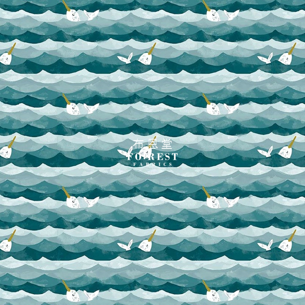 Cotton - Narwhals Fabric