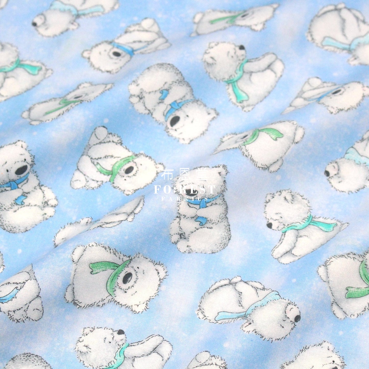 cotton - Night Tossed fabric Light Blue - FO:REST Fabric 布恩堂Liberty fabrictana lawnjapanese fabricykk zipper