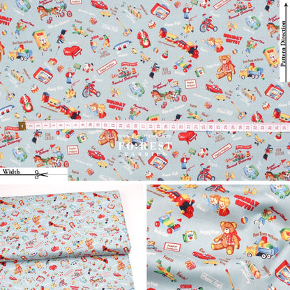 cotton - Nostalgic Toys fabric - FO:REST Fabric 布恩堂Liberty fabrictana lawnjapanese fabricykk zipper