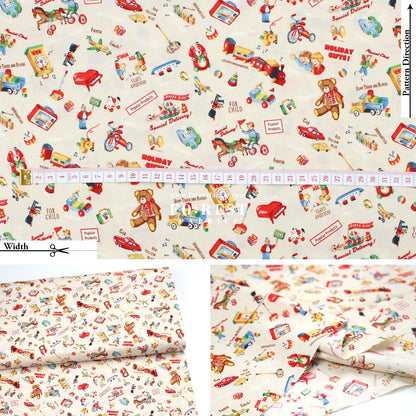 cotton - Nostalgic Toys fabric - FO:REST Fabric 布恩堂Liberty fabrictana lawnjapanese fabricykk zipper