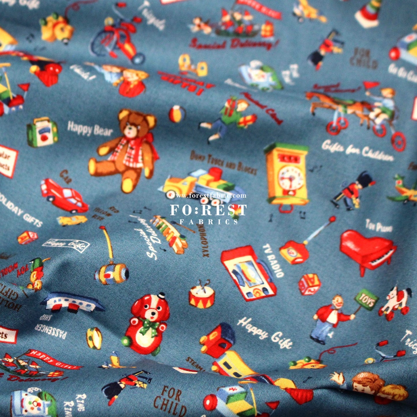 cotton - Nostalgic Toys fabric - FO:REST Fabric 布恩堂Liberty fabrictana lawnjapanese fabricykk zipper