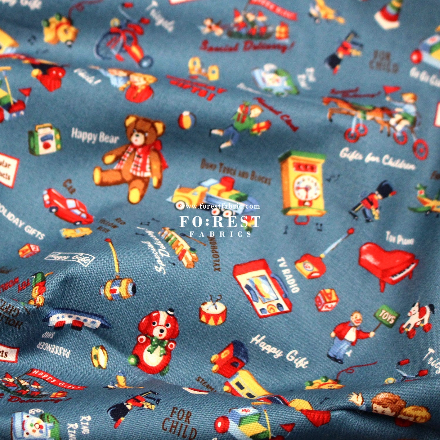 cotton - Nostalgic Toys fabric - FO:REST Fabric 布恩堂Liberty fabrictana lawnjapanese fabricykk zipper
