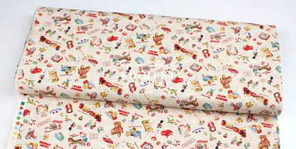 cotton - Nostalgic Toys fabric - FO:REST Fabric 布恩堂Liberty fabrictana lawnjapanese fabricykk zipper