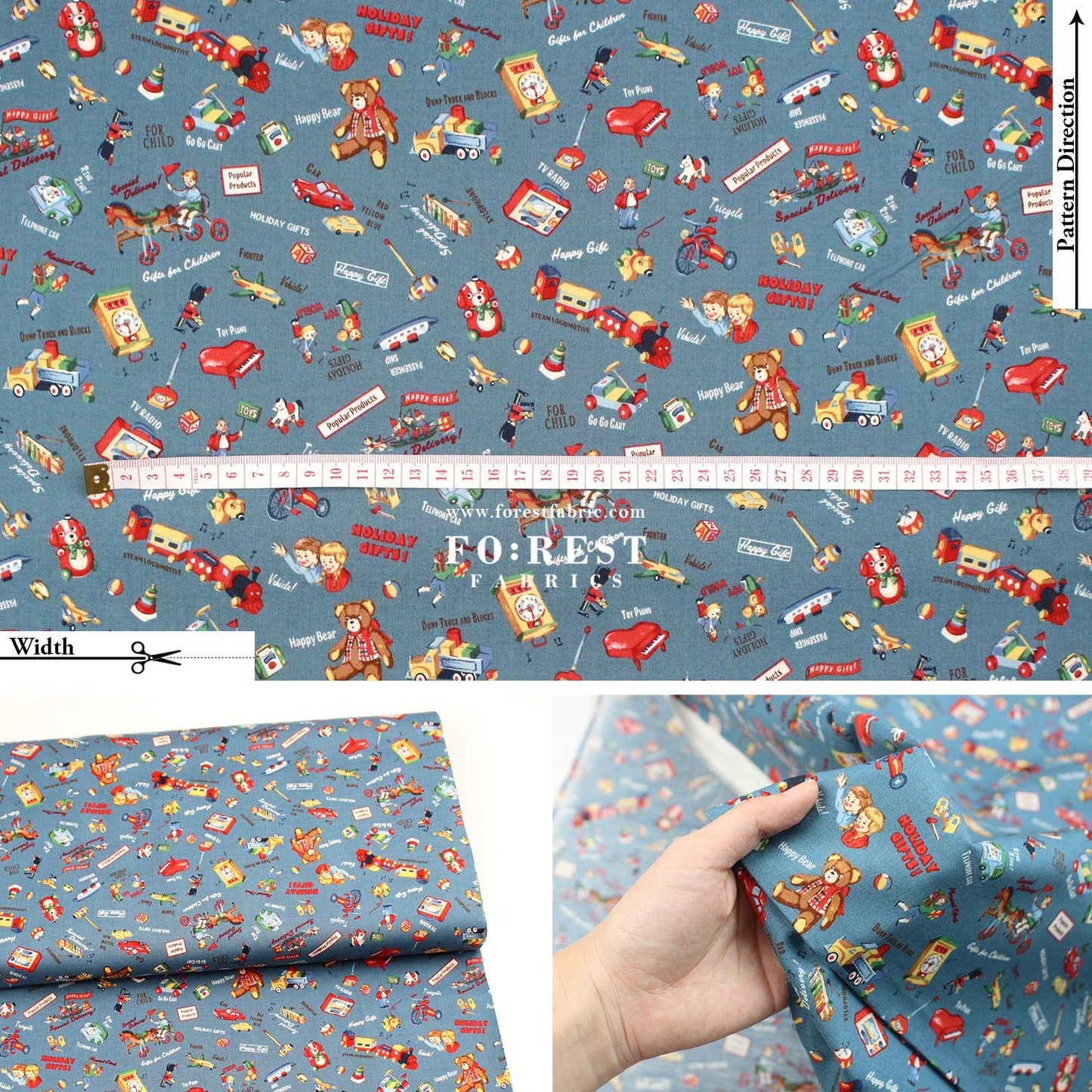cotton - Nostalgic Toys fabric - FO:REST Fabric 布恩堂Liberty fabrictana lawnjapanese fabricykk zipper