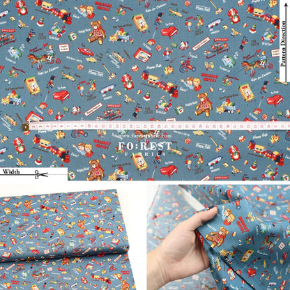 cotton - Nostalgic Toys fabric - FO:REST Fabric 布恩堂Liberty fabrictana lawnjapanese fabricykk zipper