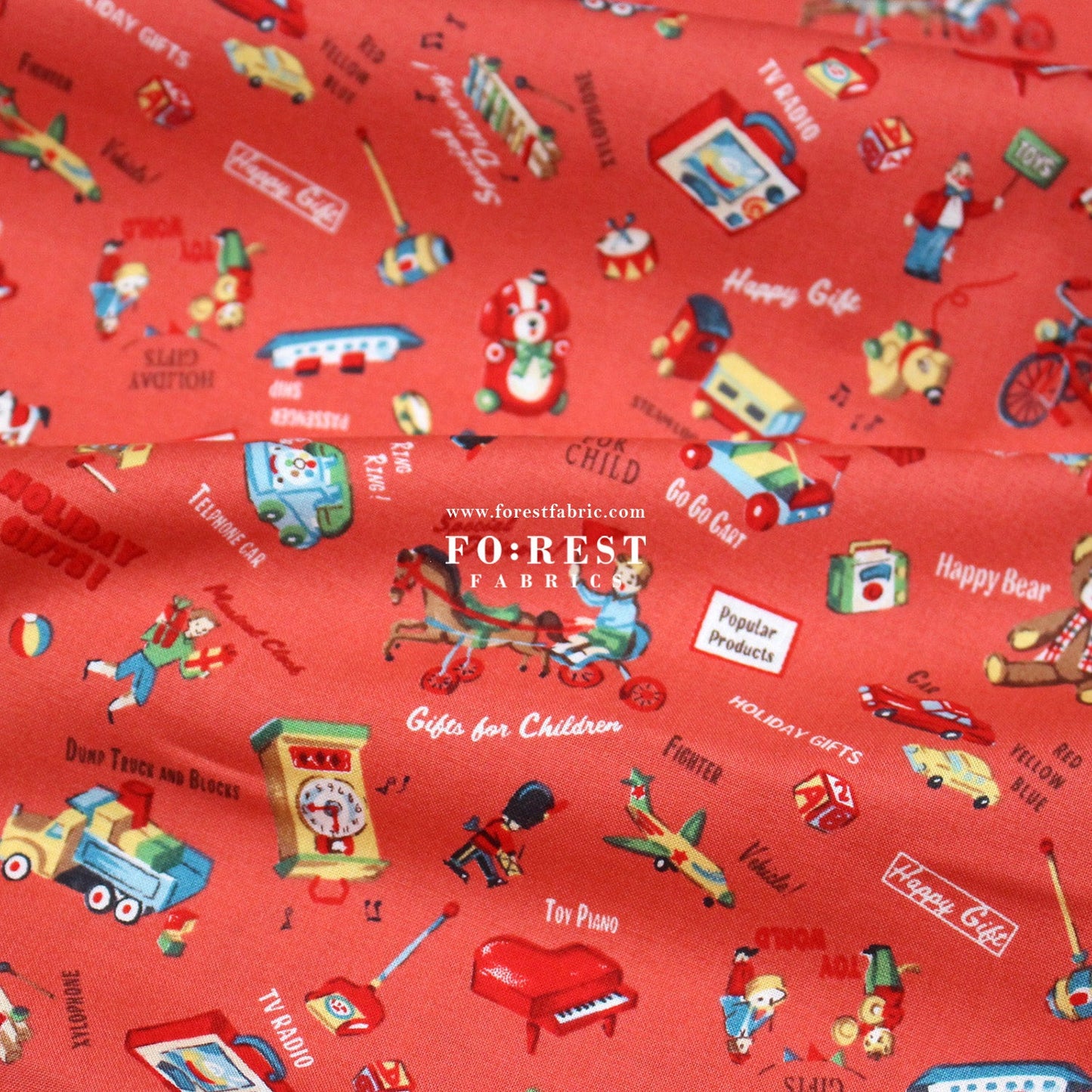 cotton - Nostalgic Toys fabric - FO:REST Fabric 布恩堂Liberty fabrictana lawnjapanese fabricykk zipper