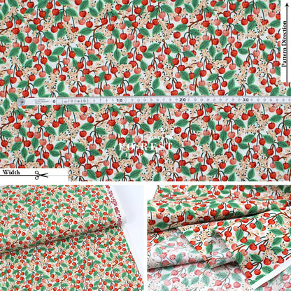 cotton - orchard Cherry Blossom - Cream fabric - FO:REST Fabric 布恩堂Liberty fabrictana lawnjapanese fabricykk zipper