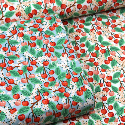 cotton - orchard Cherry Blossom - Cream fabric - FO:REST Fabric 布恩堂Liberty fabrictana lawnjapanese fabricykk zipper