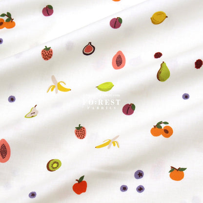 cotton - orchard Fruit Orchard - Cream fabric - FO:REST Fabric 布恩堂Liberty fabrictana lawnjapanese fabricykk zipper