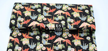cotton - Paper Crane with metallic fabric - FO:REST Fabric 布恩堂Liberty fabrictana lawnjapanese fabricykk zipper