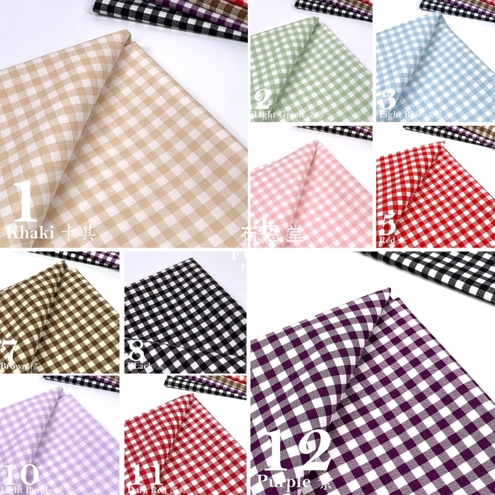 Cotton - Pastel Grid fabric - FO:REST Fabric 布恩堂Liberty fabrictana lawnjapanese fabricykk zipper