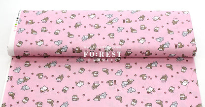 cotton - Peach and Flying Squirrel fabric - FO:REST Fabric 布恩堂Liberty fabrictana lawnjapanese fabricykk zipper