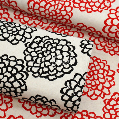 cotton - Peony Japanese style fabric Black - FO:REST Fabric 布恩堂Liberty fabrictana lawnjapanese fabricykk zipper