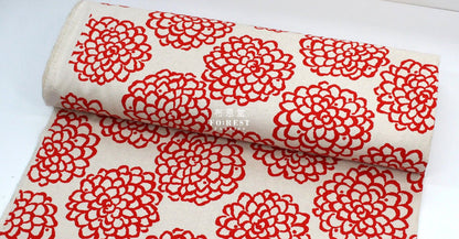cotton - Peony Japanese style fabric Red - FO:REST Fabric 布恩堂Liberty fabrictana lawnjapanese fabricykk zipper