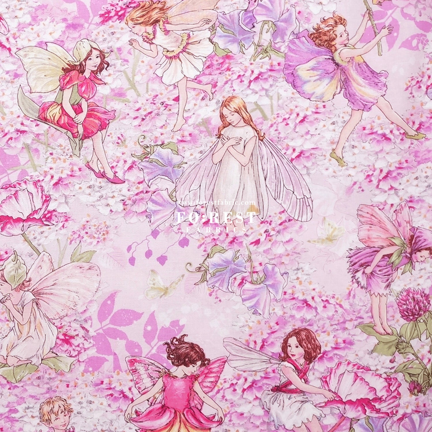 cotton - Petal Flower Fairies fabric - FO:REST Fabric 布恩堂Liberty fabrictana lawnjapanese fabricykk zipper