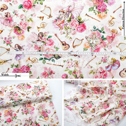 cotton - Petal Flower Fairies Rose fabric - FO:REST Fabric 布恩堂Liberty fabrictana lawnjapanese fabricykk zipper