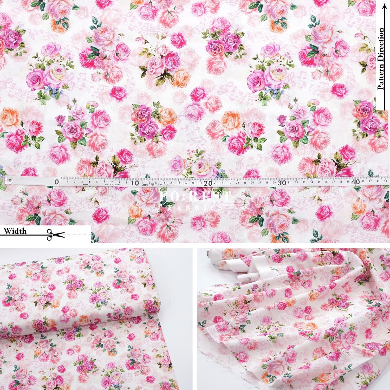 cotton - Petal Flower Fairies Rose fabric - FO:REST Fabric 布恩堂Liberty fabrictana lawnjapanese fabricykk zipper