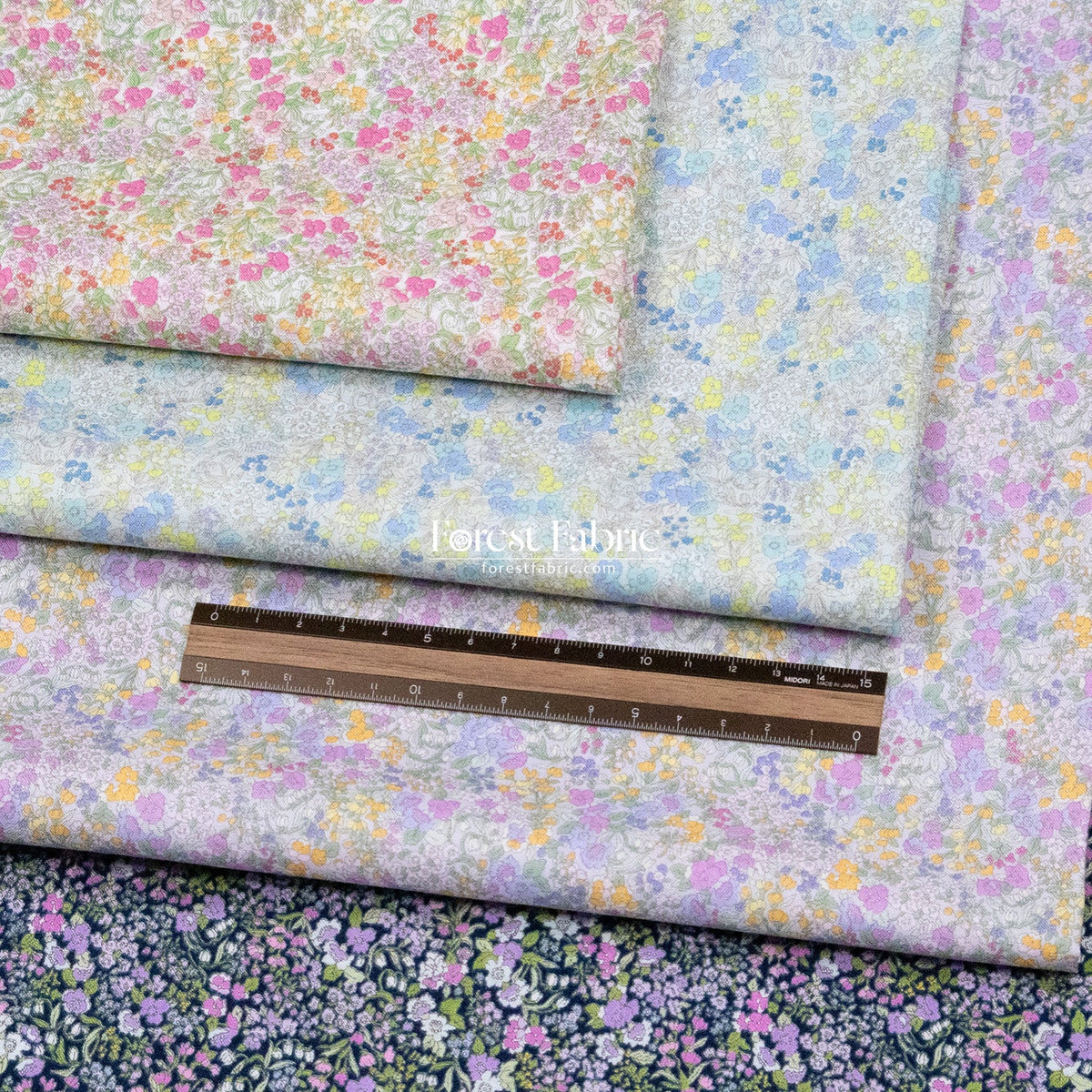 cotton - Petite Flower fabric - FO:REST Fabric 布恩堂Liberty fabrictana lawnjapanese fabricykk zipper