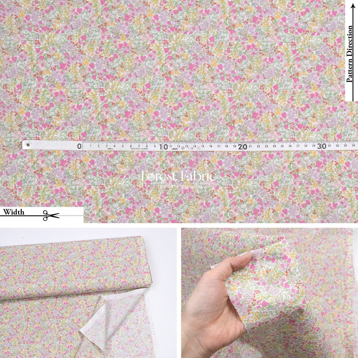 cotton - Petite Flower fabric - FO:REST Fabric 布恩堂Liberty fabrictana lawnjapanese fabricykk zipper