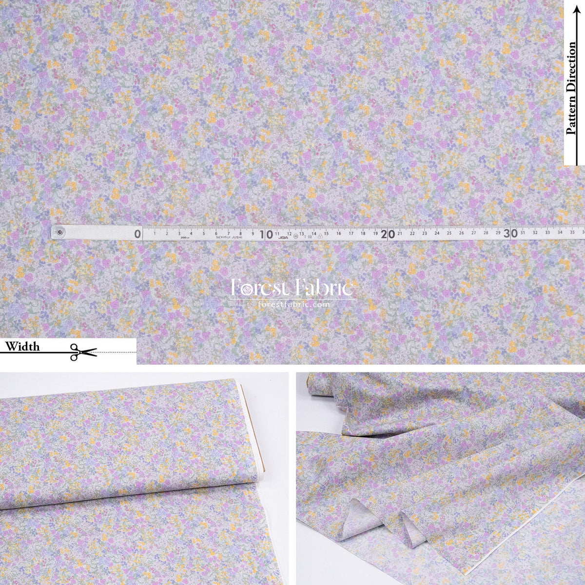 cotton - Petite Flower fabric - FO:REST Fabric 布恩堂Liberty fabrictana lawnjapanese fabricykk zipper
