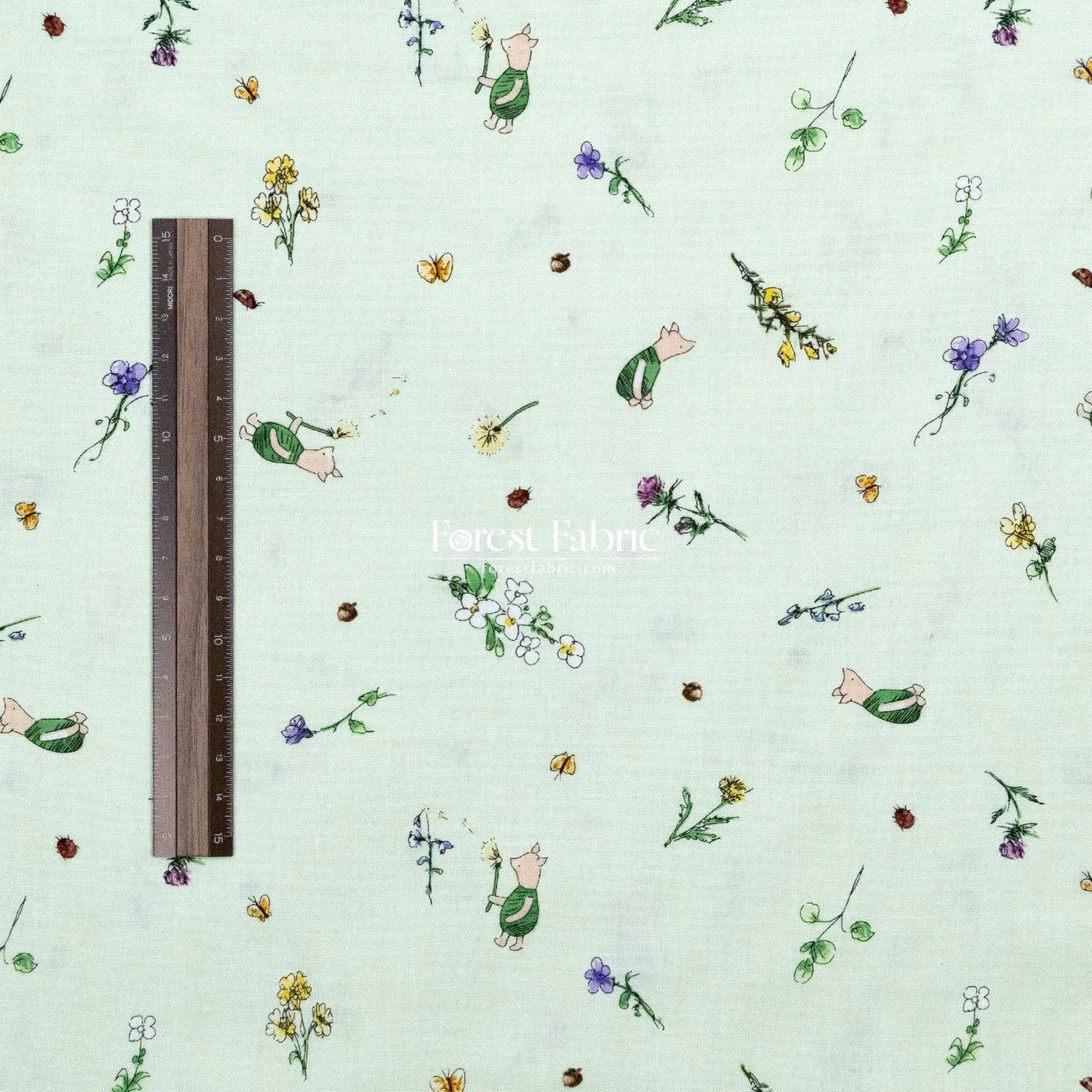 cotton - Piglet fabric - FO:REST Fabric 布恩堂Liberty fabrictana lawnjapanese fabricykk zipper